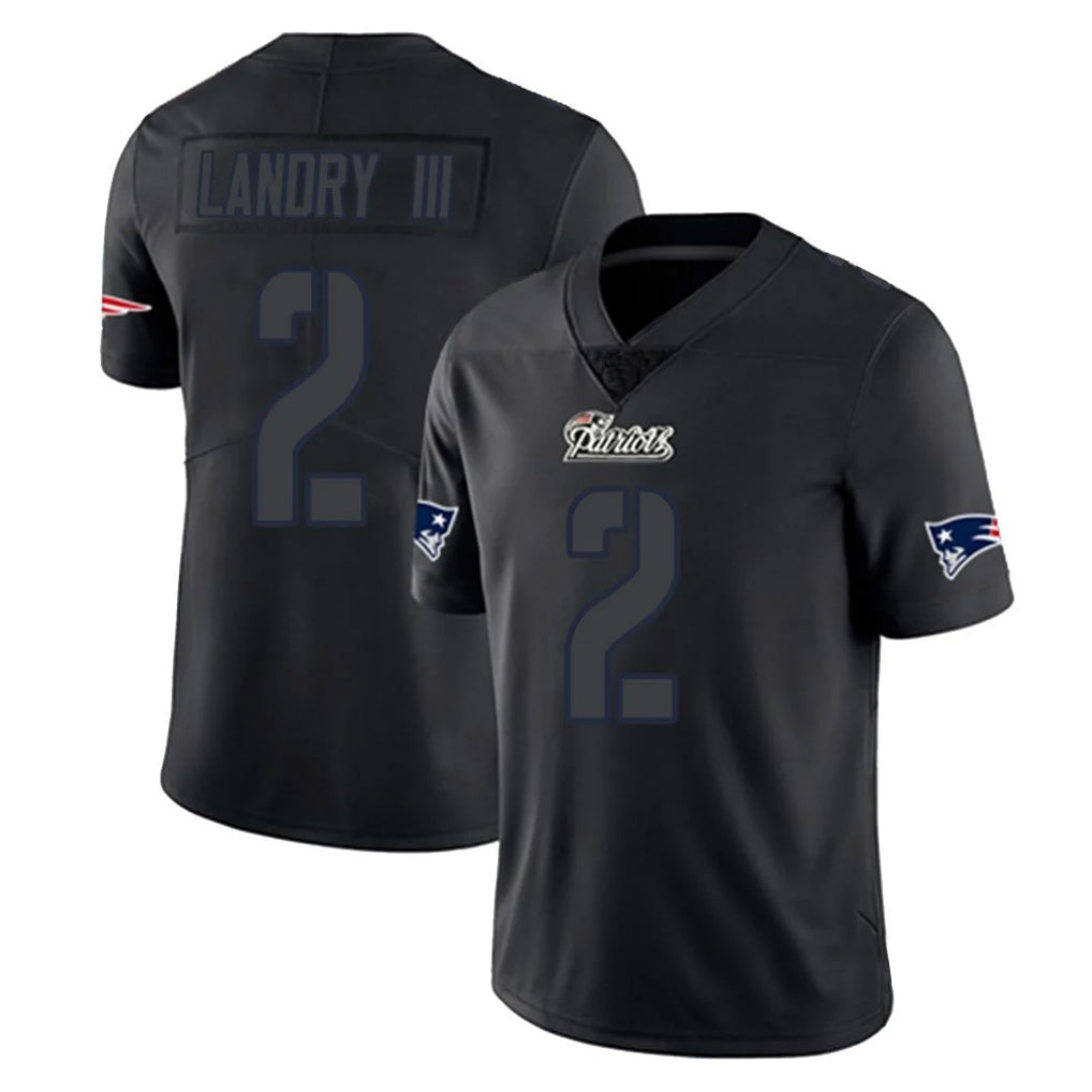 Tlead NE.Patriots #2 Harold Landry III Player Black Impact LImited Home Game Stitched Jerseys