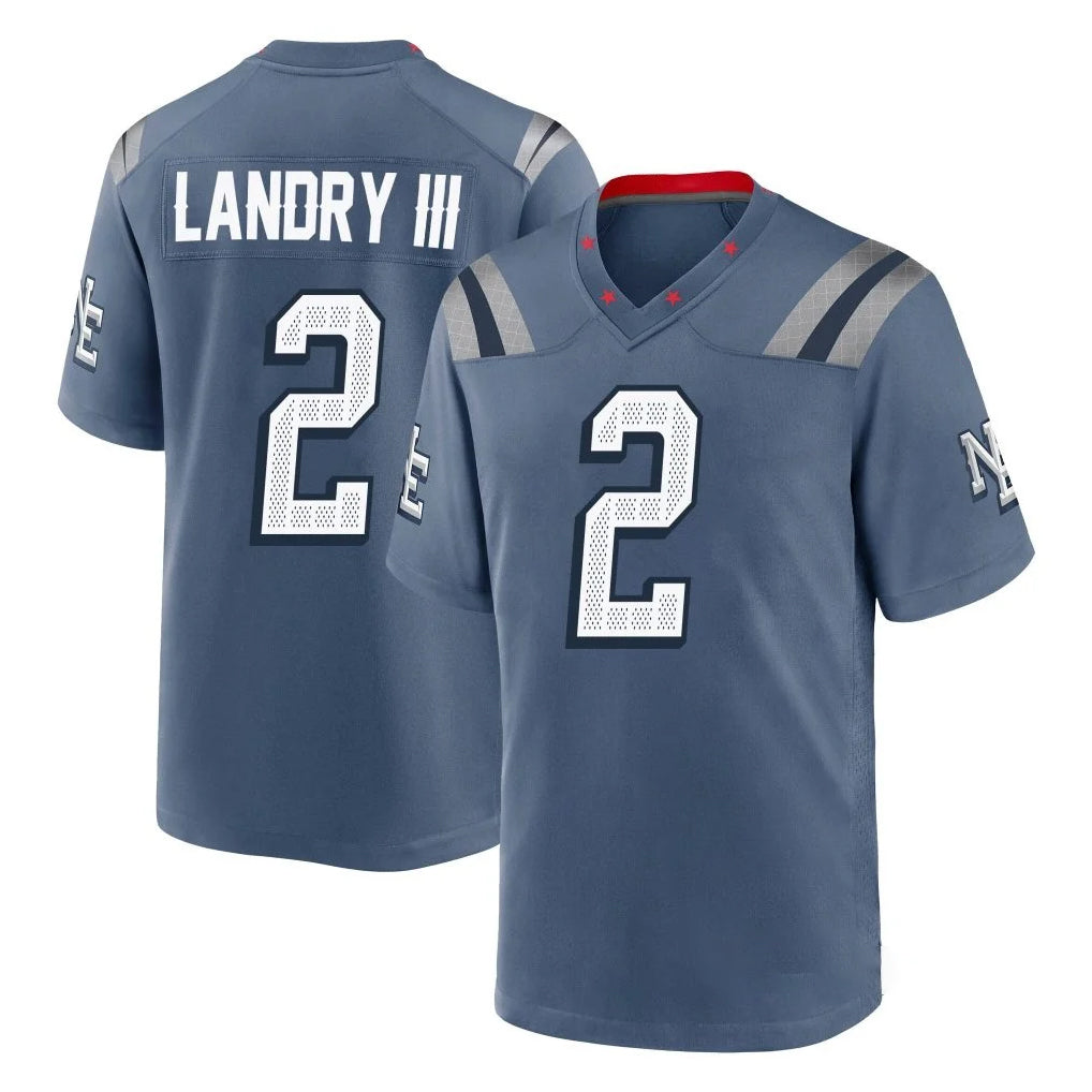 Tlead NE.Patriots #2 Harold Landry III Player Blue Rivalries Collection Home Game Stitched Jerseys