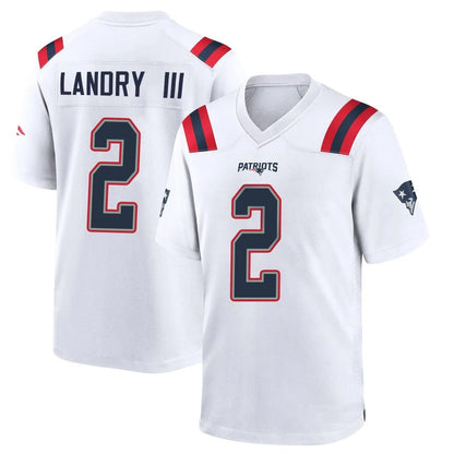 Tlead NE.Patriots #2 Harold Landry III Player White Home Game Stitched Jerseys