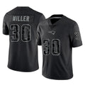 Tlead NE.Patriots #30 Jam Miller Player Black Reflective LImited Home Game Stitched Jerseys