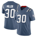 Tlead NE.Patriots #30 Jam Miller Player Blue Limited Rivalries Collection Home Game Stitched Jerseys