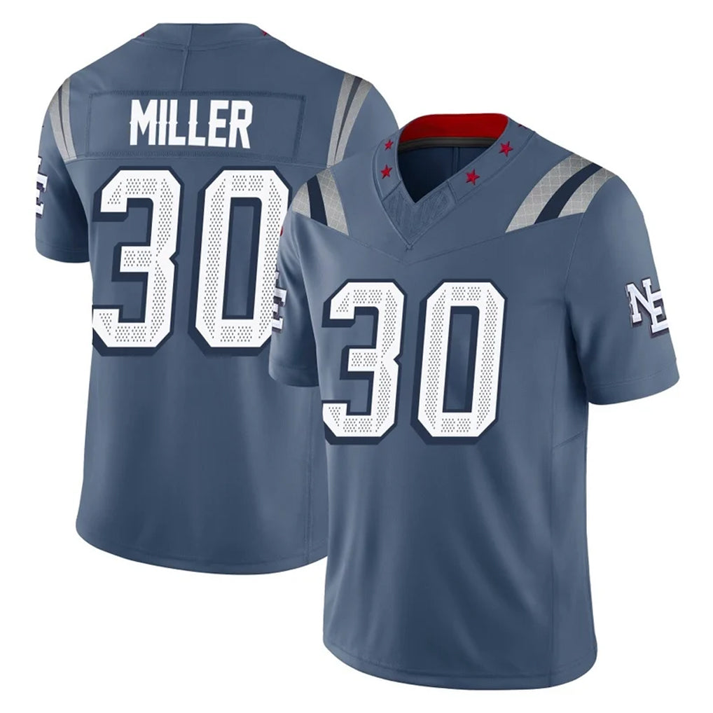 Tlead NE.Patriots #30 Jam Miller Player Blue Limited Rivalries Collection Home Game Stitched Jerseys