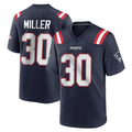 Tlead NE.Patriots #30 Jam Miller Player Navy Home Game Stitched Jerseys