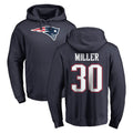 Tlead NE.Patriots #30 Jam Miller Player Navy LOGO Pullover Hoodies Home Game Stitched Jerseys