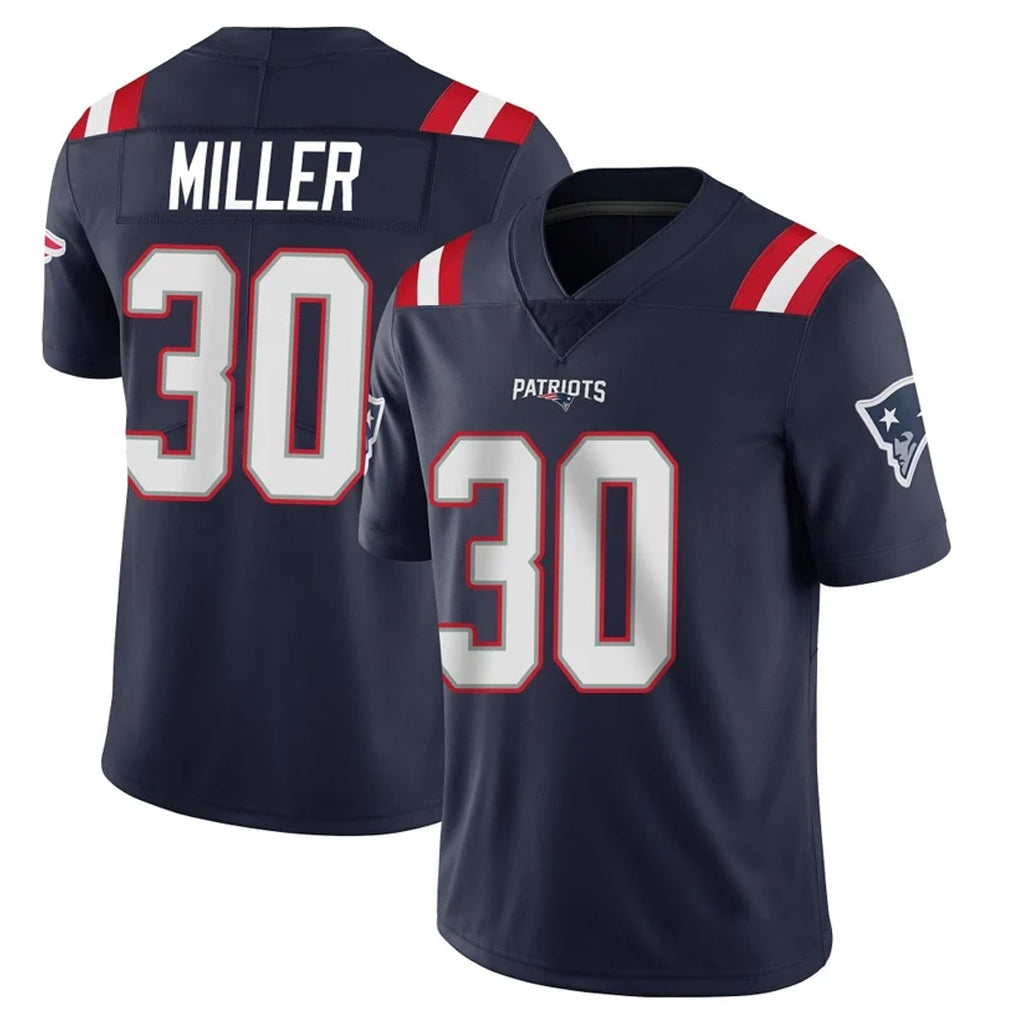 Tlead NE.Patriots #30 Jam Miller Player Navy Vapor Untouchable Home Game Stitched Jerseys