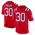 Tlead NE.Patriots #30 Jam Miller Player Red Home Game Stitched Jerseys