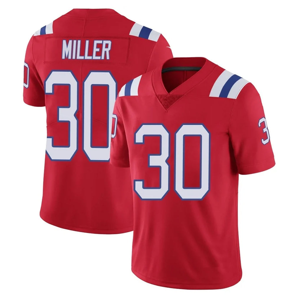 Tlead NE.Patriots #30 Jam Miller Player Red Vapor Untouchable Home Game Stitched Jerseys