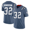 Tlead NE.Patriots #32 TreVeyon Henderson Player Blue Limited Rivalries Collection Home Game Stitched Jerseys