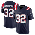Tlead NE.Patriots #32 TreVeyon Henderson Player Navy Limited Vapor F.U.S.E. Home Game Stitched Jerseys