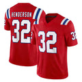 Tlead NE.Patriots #32 TreVeyon Henderson Player Red Limited Vapor F.U.S.E. Home Game Stitched Jerseys