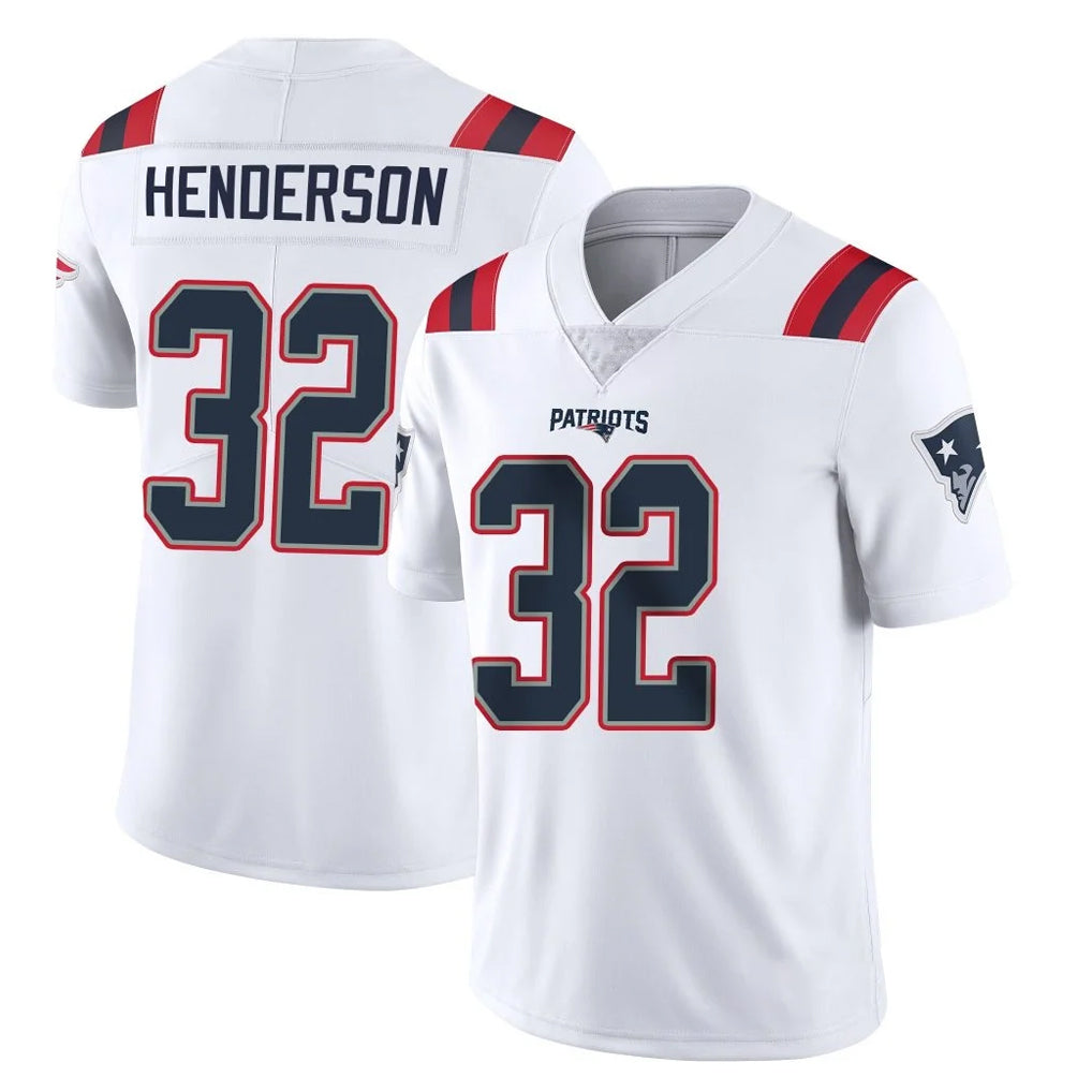 Tlead NE.Patriots #32 TreVeyon Henderson Player White Vapor Untouchable Home Game Stitched Jerseys