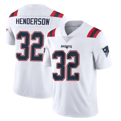 Tlead NE.Patriots #32 TreVeyon Henderson Player White Vapor Untouchable Home Game Stitched Jerseys