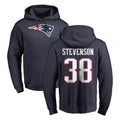Tlead NE.Patriots #38 Rhamondre Stevenson Player Navy LOGO Pullover Hoodies Home Game Stitched Jerseys
