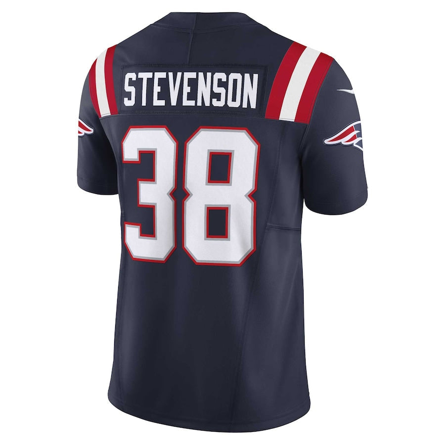 Tlead NE.Patriots #38 Rhamondre Stevenson Player Vapor F.U.S.E. Limited Navy Stitched Jerseys
