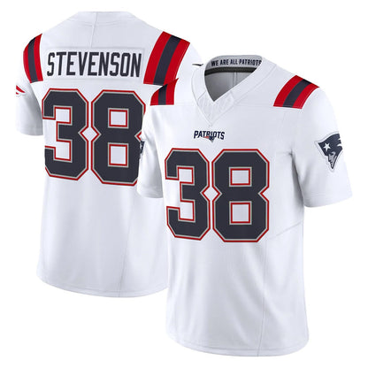 Tlead NE.Patriots #38 Rhamondre Stevenson Player White Limited Vapor F.U.S.E. Home Game Stitched Jerseys