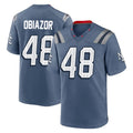 Tlead NE.Patriots #48 Namdi Obiazor Player Blue Rivalries Collection Home Game Stitched Jerseys