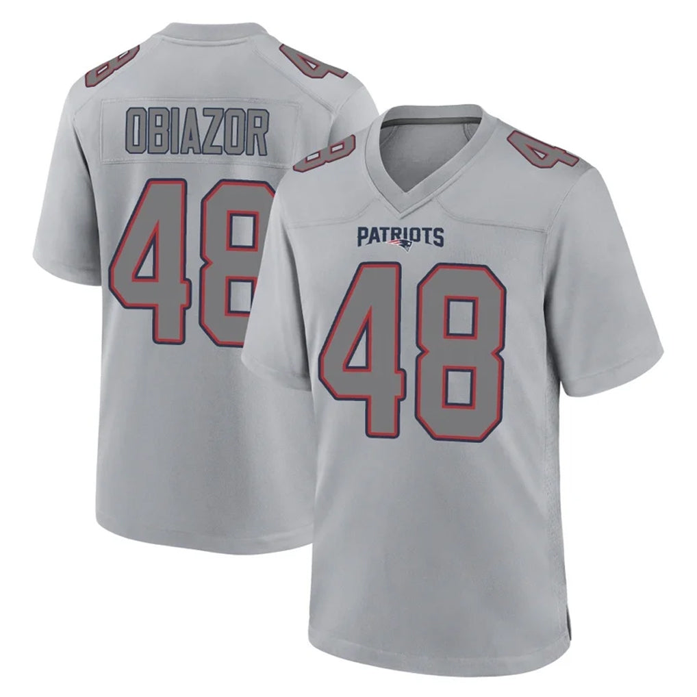 Tlead NE.Patriots #48 Namdi Obiazor Player Gray Fashion Limited Home Game Stitched Jerseys