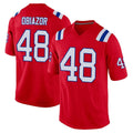 Tlead NE.Patriots #48 Namdi Obiazor Player Red Home Game Stitched Jerseys