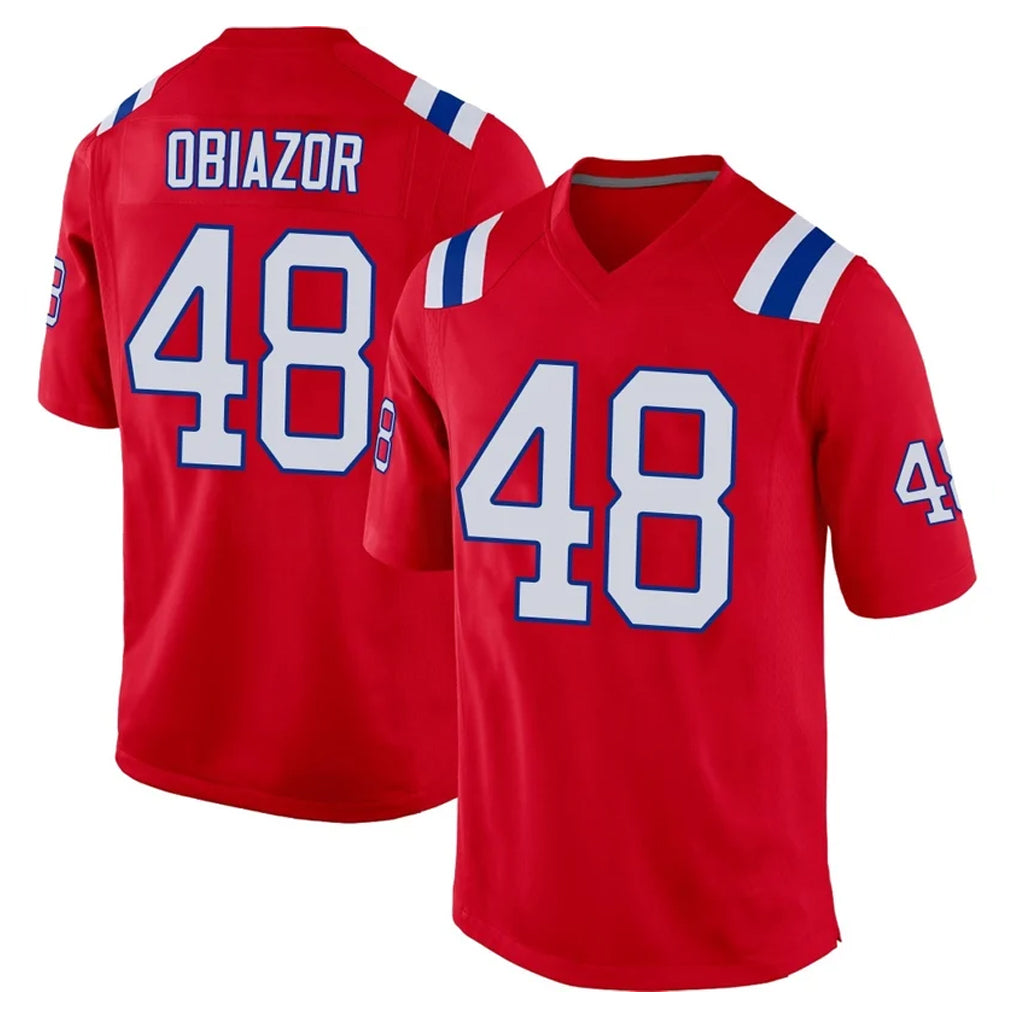 Tlead NE.Patriots #48 Namdi Obiazor Player Red Home Game Stitched Jerseys