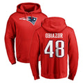 Tlead NE.Patriots #48 Namdi Obiazor Player Red LOGO Pullover Hoodies Home Game Stitched Jerseys