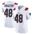 Tlead NE.Patriots #48 Namdi Obiazor Player White Vapor Untouchable Home Game Stitched Jerseys