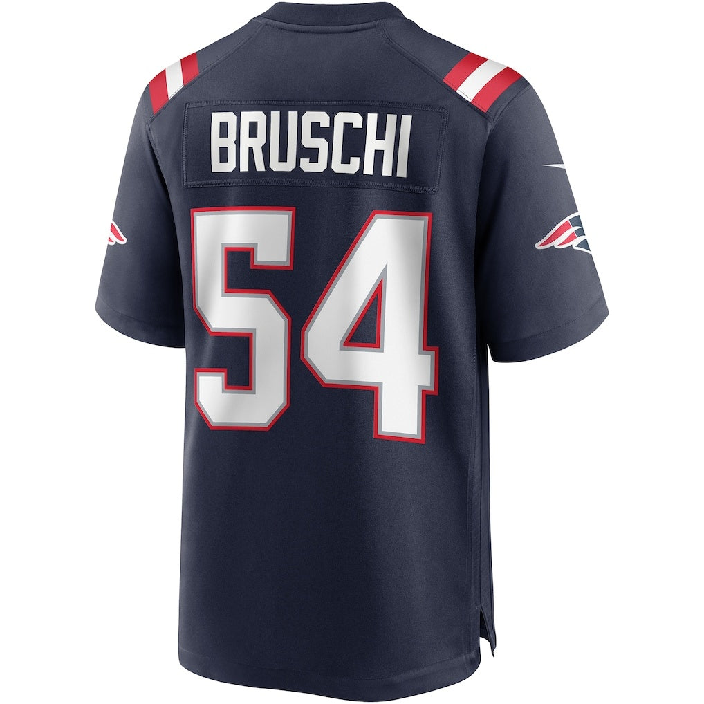 Tlead NE.Patriots #54 Tedy Bruschi Navy Game Retired Player Stitched Jerseys