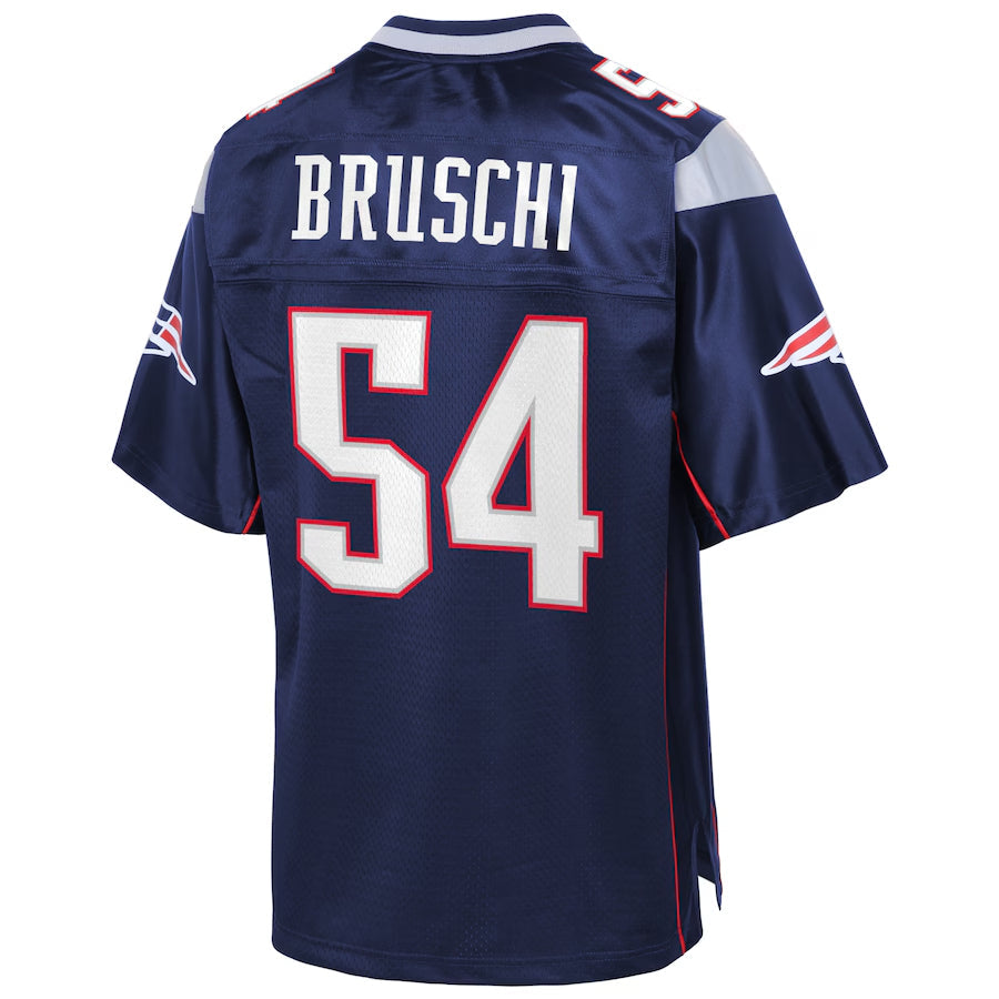 Tlead NE.Patriots #54 Tedy Bruschi Player Navy Pro Line Retired Stitched Jerseys