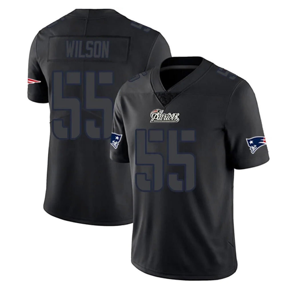 Tlead NE.Patriots #55 Jared Wilson Player Black Impact LImited Home Game Stitched Jerseys