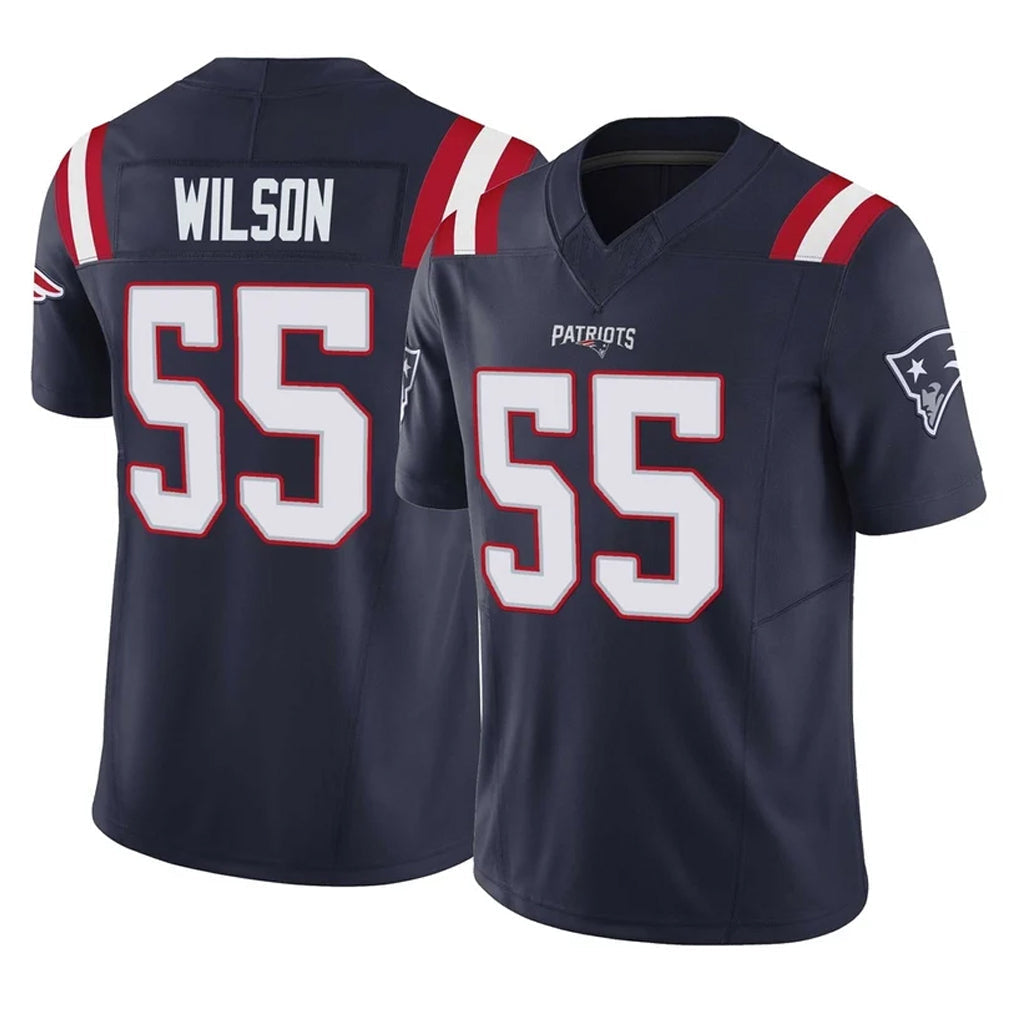 Tlead NE.Patriots #55 Jared Wilson Player Navy Limited Vapor F.U.S.E. Home Game Stitched Jerseys