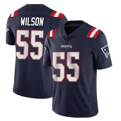 Tlead NE.Patriots #55 Jared Wilson Player Navy Vapor Untouchable Home Game Stitched Jerseys