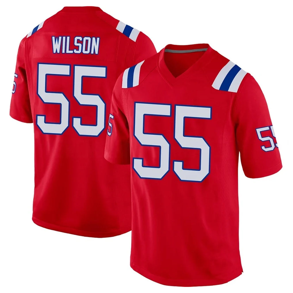 Tlead NE.Patriots #55 Jared Wilson Player Red Home Game Stitched Jerseys