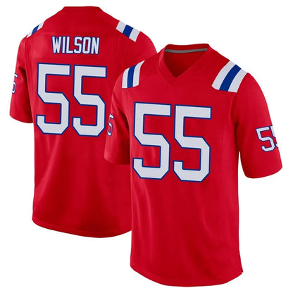 Tlead NE.Patriots #55 Jared Wilson Player Red Home Game Stitched Jerseys