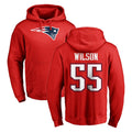 Tlead NE.Patriots #55 Jared Wilson Player Red LOGO Pullover Hoodies Home Game Stitched Jerseys