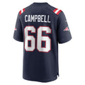 Tlead NE.Patriots #66 Will Campbell Player Navy Home Game Stitched Jerseys