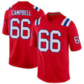 Tlead NE.Patriots #66 Will Campbell Player Red Home Game Stitched Jerseys