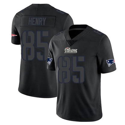 Tlead NE.Patriots #85 Hunter Henry Player Black Impact LImited Home Game Stitched Jerseys