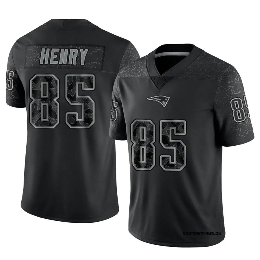 Tlead NE.Patriots #85 Hunter Henry Player Black REFLECTIVE Limited Stitched Jerseys
