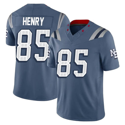 Tlead NE.Patriots #85 Hunter Henry Player Blue Limited Rivalries Collection Home Game Stitched Jerseys