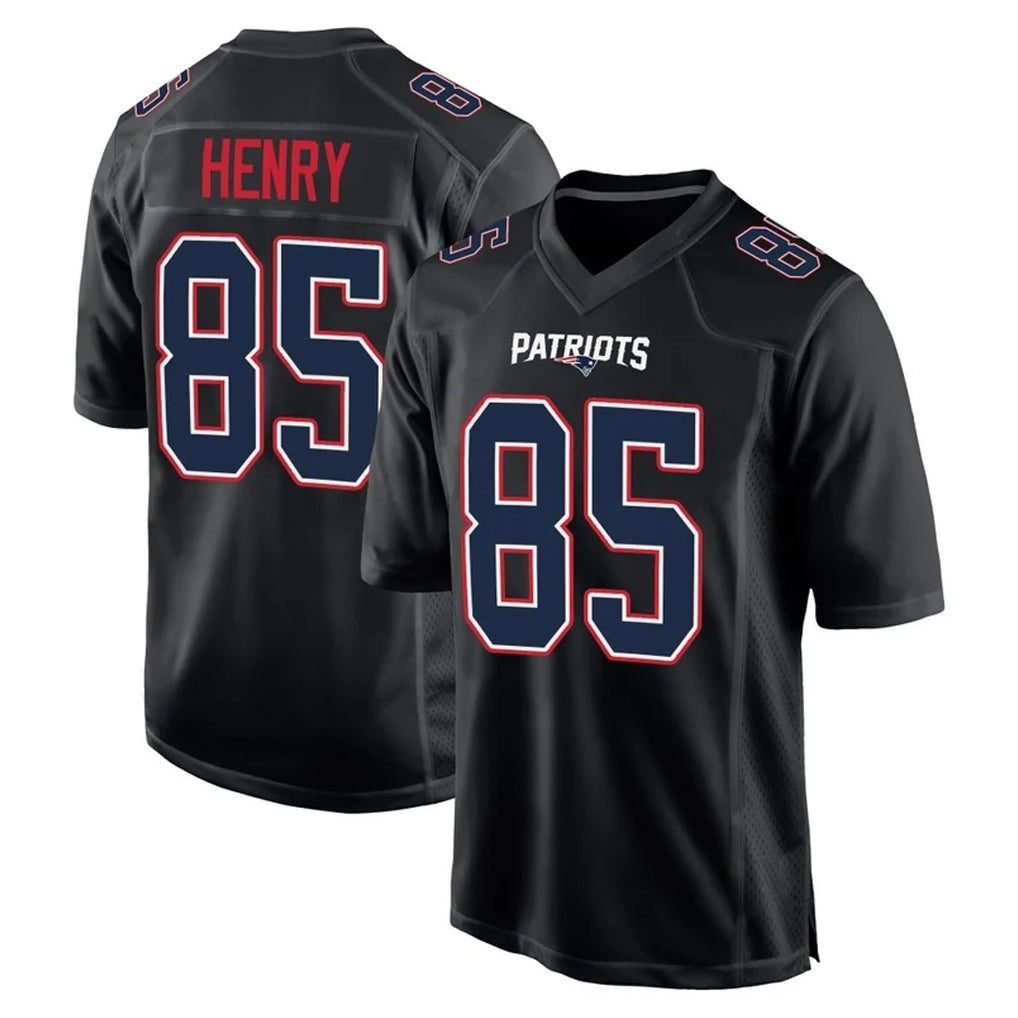 Tlead NE.Patriots #85 Hunter Henry Player Carbon Fashion Limited Home Game Stitched Jerseys