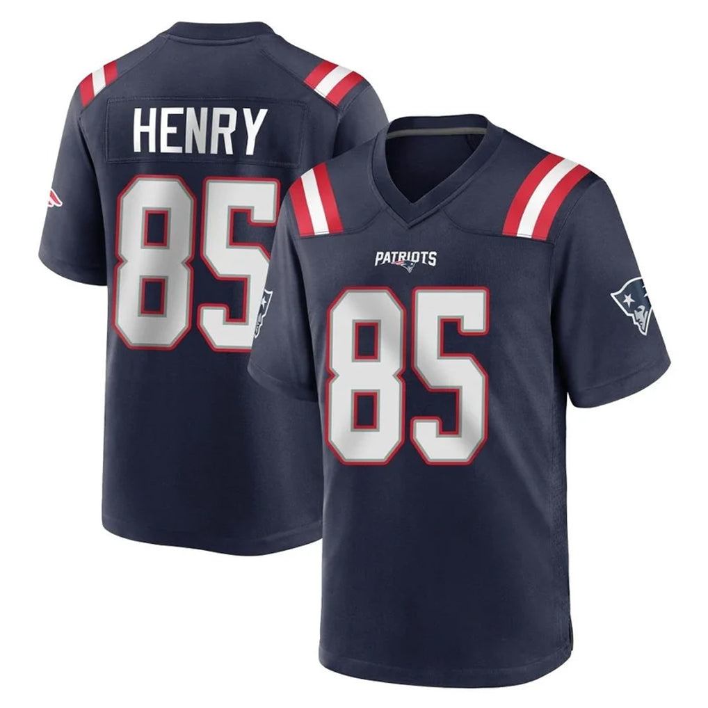 Tlead NE.Patriots #85 Hunter Henry Player Navy Home Game Stitched Jerseys