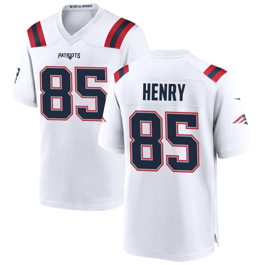 Tlead NE.Patriots #85 Hunter Henry Player White Home Game Stitched Jerseys