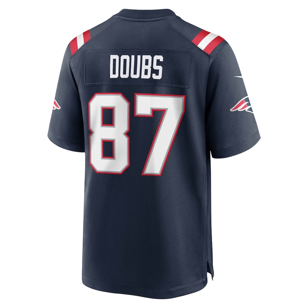Tlead NE.Patriots #87 Romeo Doubs Navy Game Jerseys