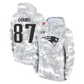 Tlead NE.Patriots #87 Romeo Doubs Player Arctic Camo Salute to Service Pullover Hoodies Limited Game Stitched Jerseys