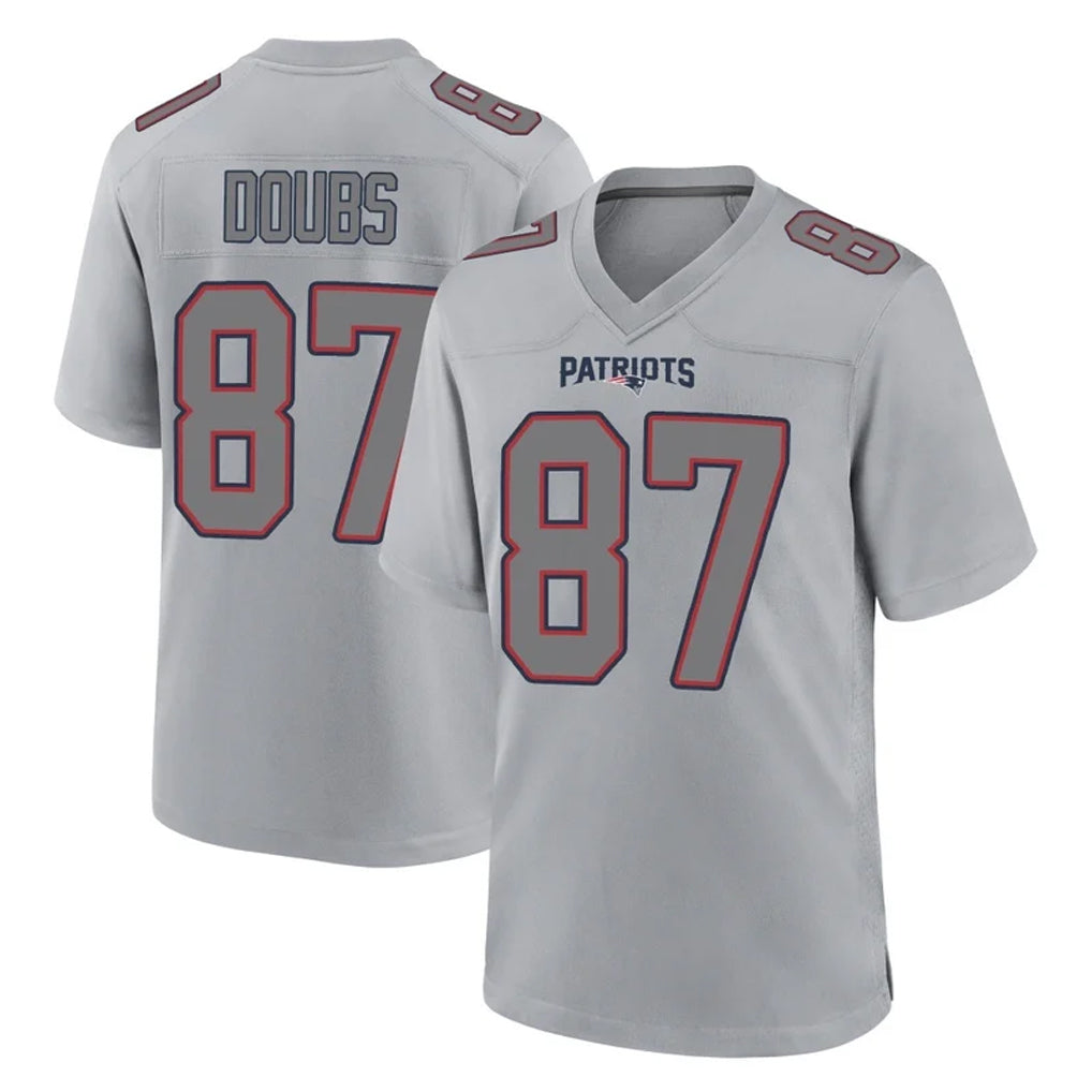 Tlead NE.Patriots #87 Romeo Doubs Player Gray Fashion Limited Home Game Stitched Jerseys