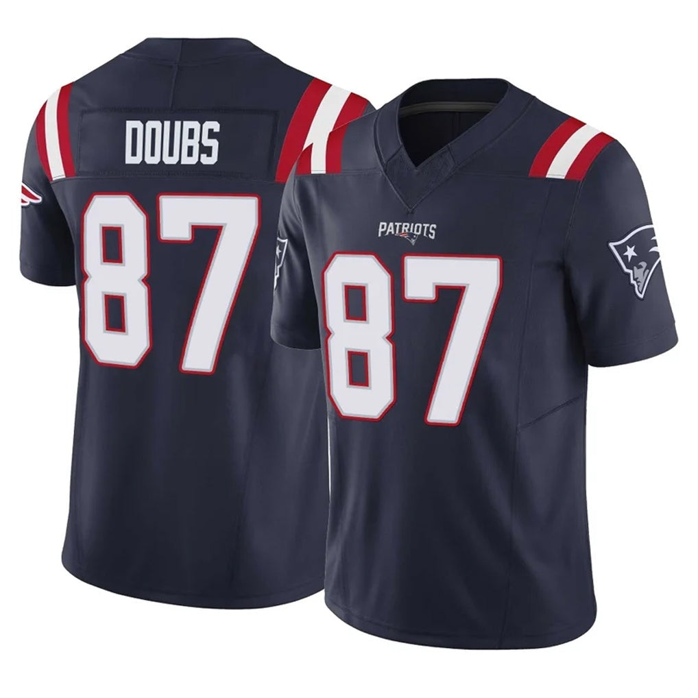 Tlead NE.Patriots #87 Romeo Doubs Player Navy Limited Vapor F.U.S.E. Home Game Stitched Jerseys