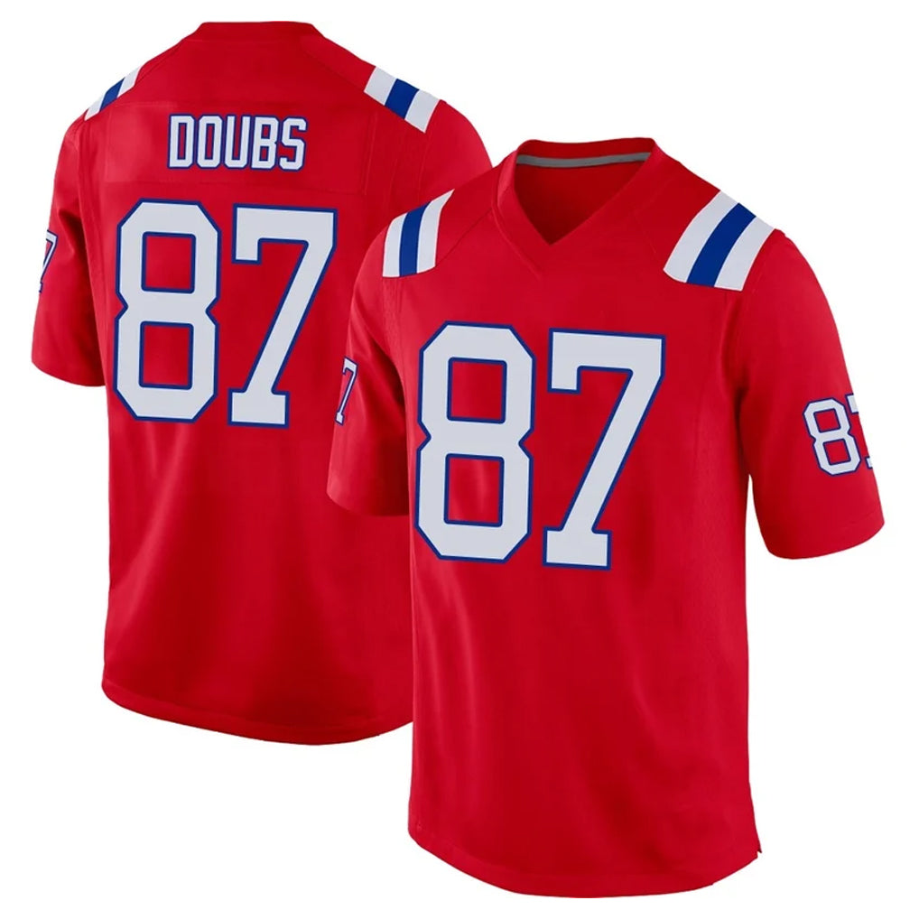 Tlead NE.Patriots #87 Romeo Doubs Player Red Home Game Stitched Jerseys