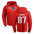 Tlead NE.Patriots #87 Romeo Doubs Player Red LOGO Pullover Hoodies Home Game Stitched Jerseys
