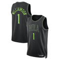 Tlead NO.Pelicans #1 Zion Williamson Black 2025-2026 Swingman Stitched Jerseys- City Edition