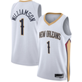 Tlead NO.Pelicans #1 Zion Williamson White Swingman Stitched Jerseys- Association Edition