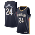 Tlead NO.Pelicans #24 Jordan Hawkins Navy Swingman Stitched Jerseys- Icon Edition